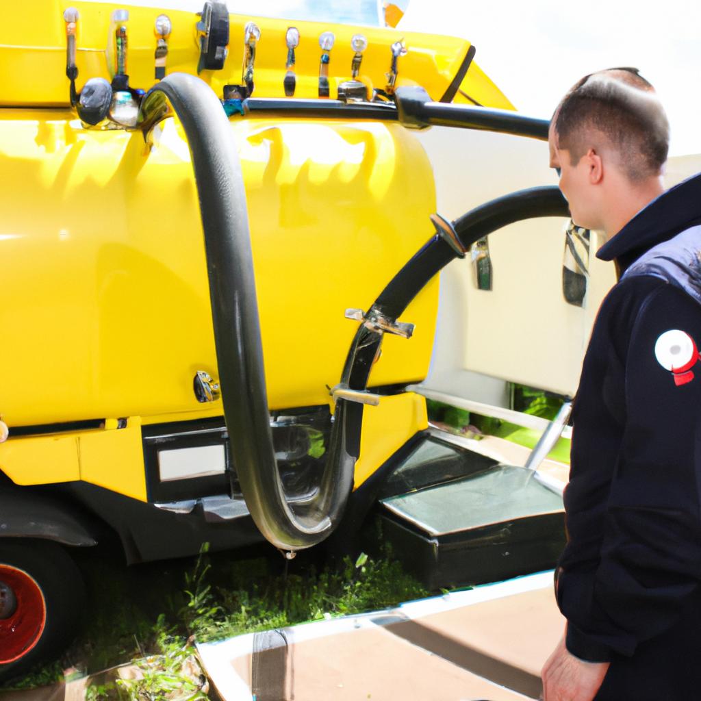 Person operating pest control machinery